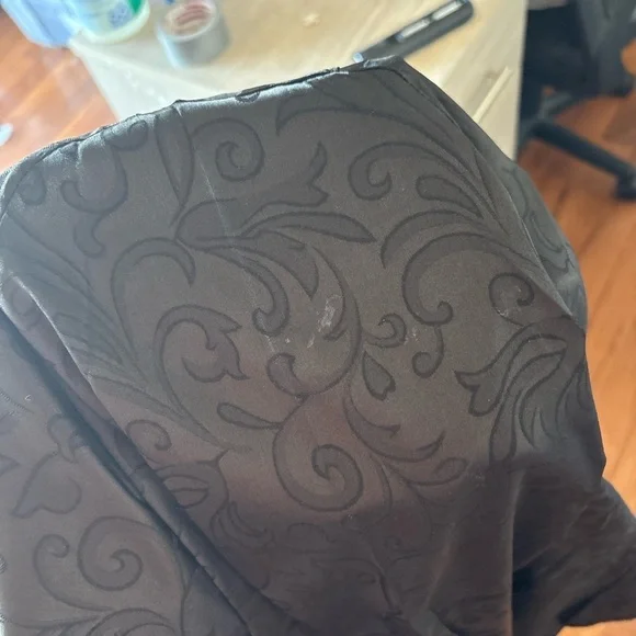 ZEROYAA Men’s Black Satin Paisley Dress Shirt – Size M - Picture 5 of 5